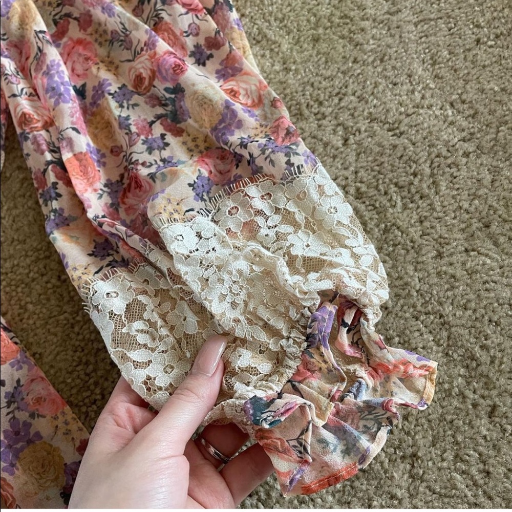For Love & Lemons sheer floral dress/robe - Picture 5 of 8